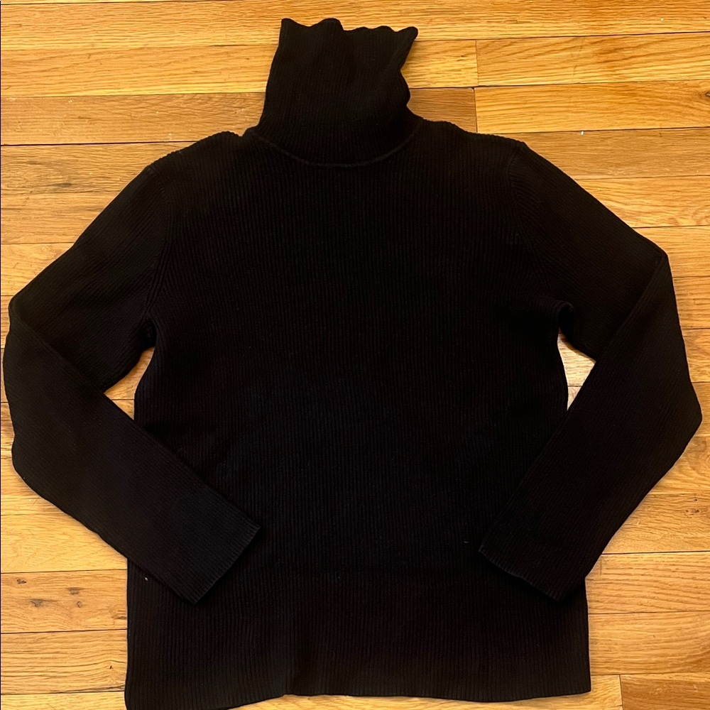 Jones New York Classic Black Turtleneck Sweater